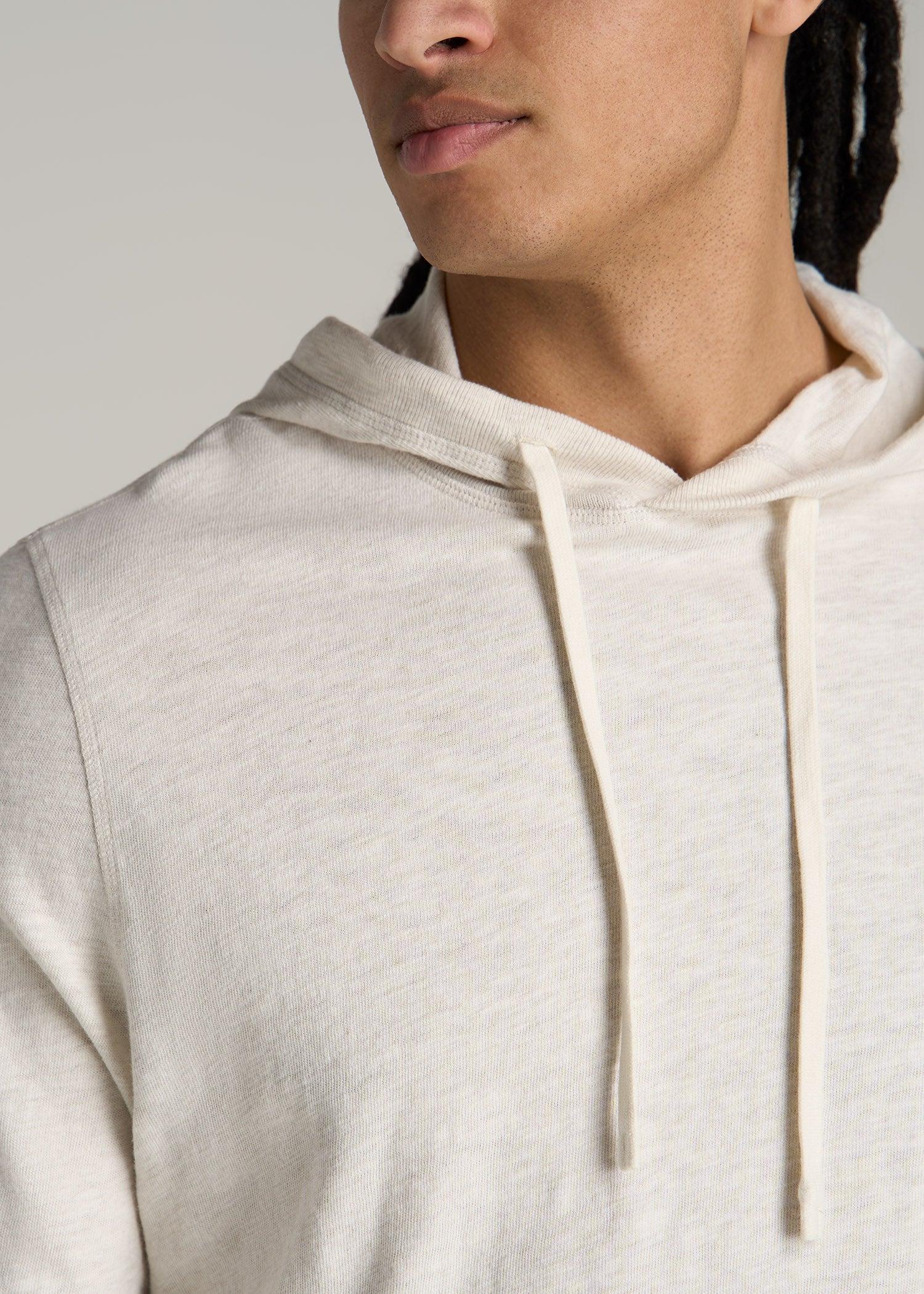 Sunwashed Slub Pullover Men's Tall Hoodie in Heathered Grey Product Image