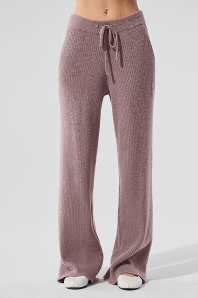 Snuggle Up Sweater High-Waist Wide Leg Pant - Mushroom Product Image