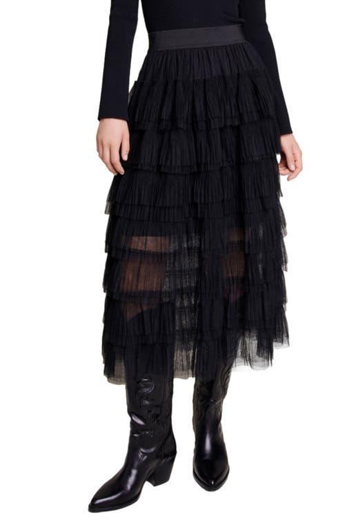 Womens Tulle Midi Skirt Product Image