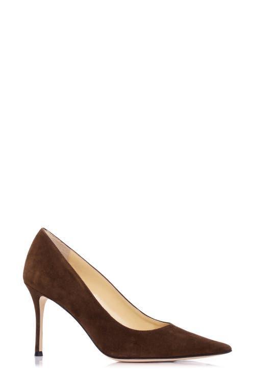 Womens 95MM Imitation Pearl-Embellished Suede Pumps Product Image