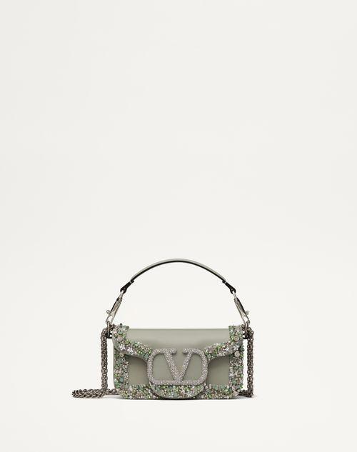 VALENTINO GARAVANI LOCÒ SMALL EMBROIDERED SHOULDER BAG Product Image