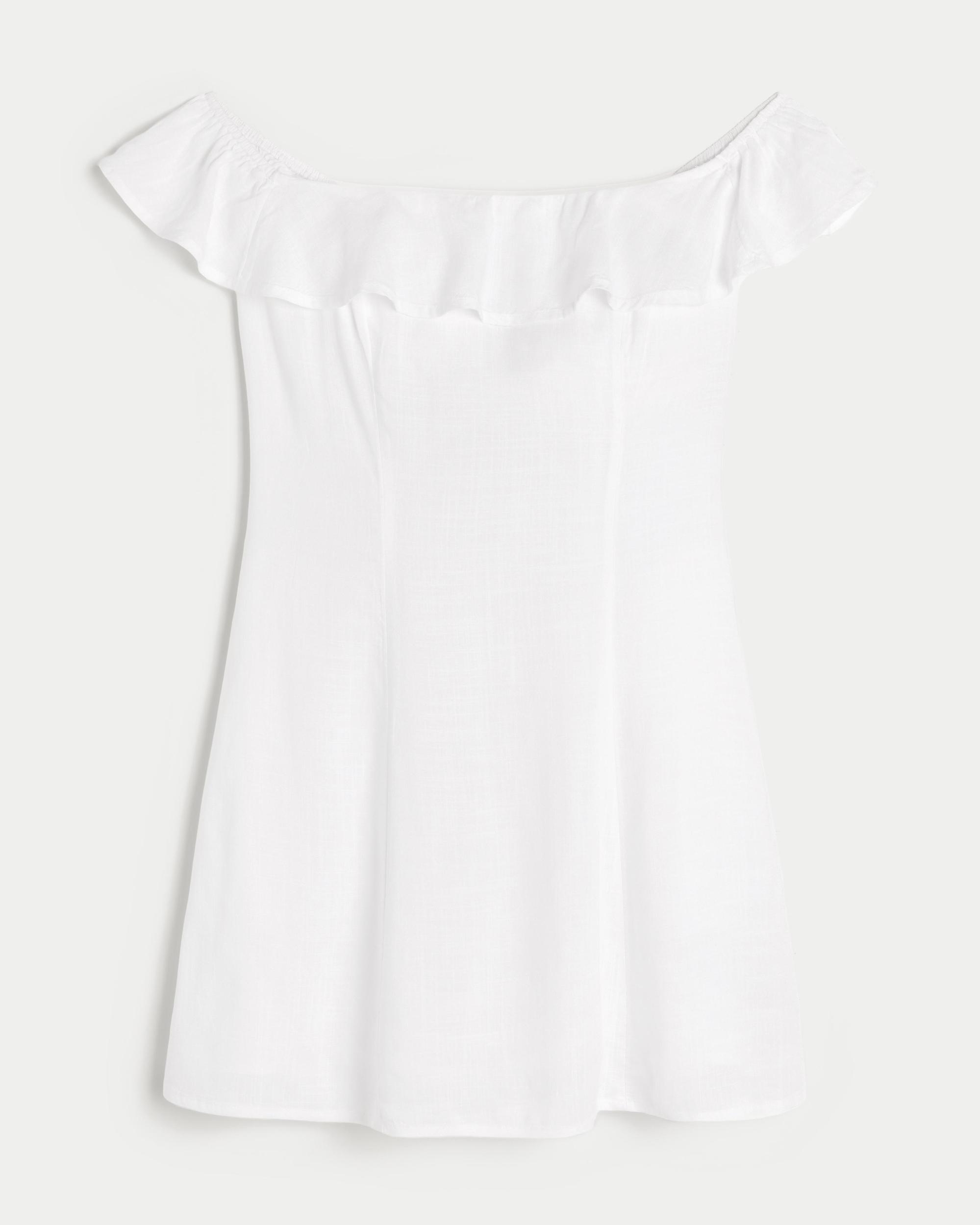 Off-the-Shoulder A-Line Skort Dress Product Image