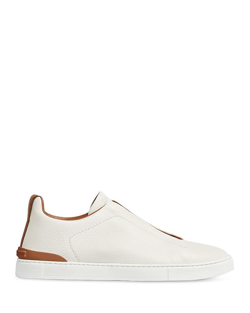Mens Triple Stitch Deerskin Leather Sneakers Product Image