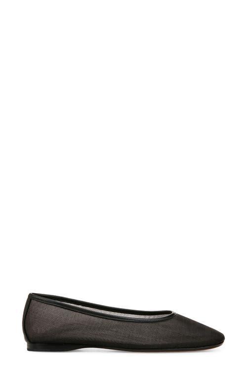 Womens Leather Square-Toe Ballet Flats Product Image