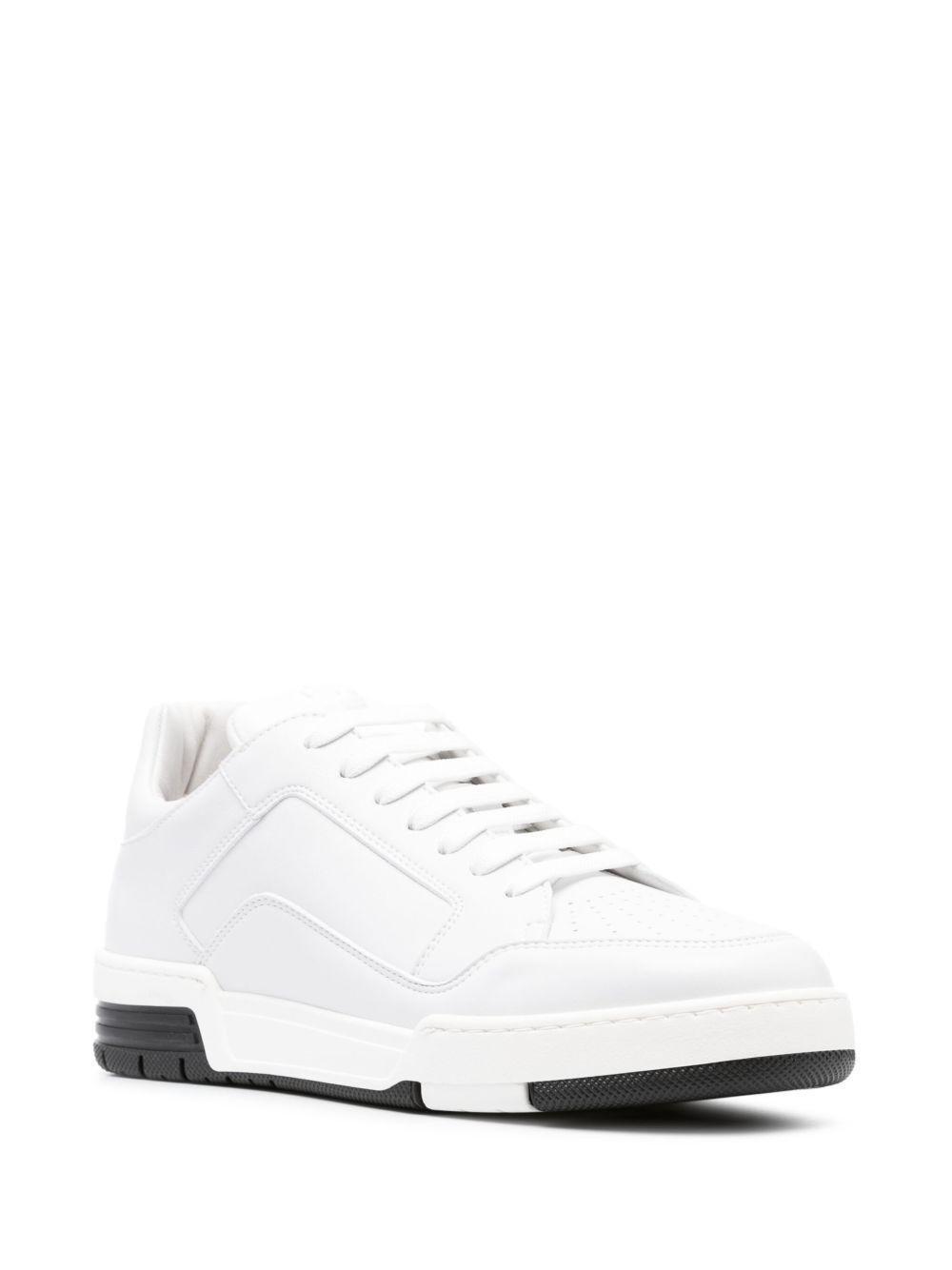 leather lace-up sneakers Product Image