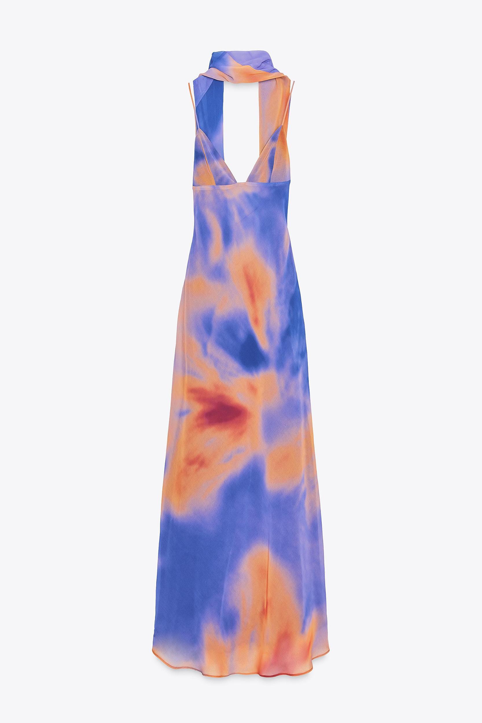 FOULARD PRINT LONG DRESS Product Image