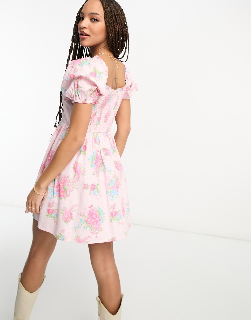 Miss Selfridge poplin corset mini tea dress Product Image
