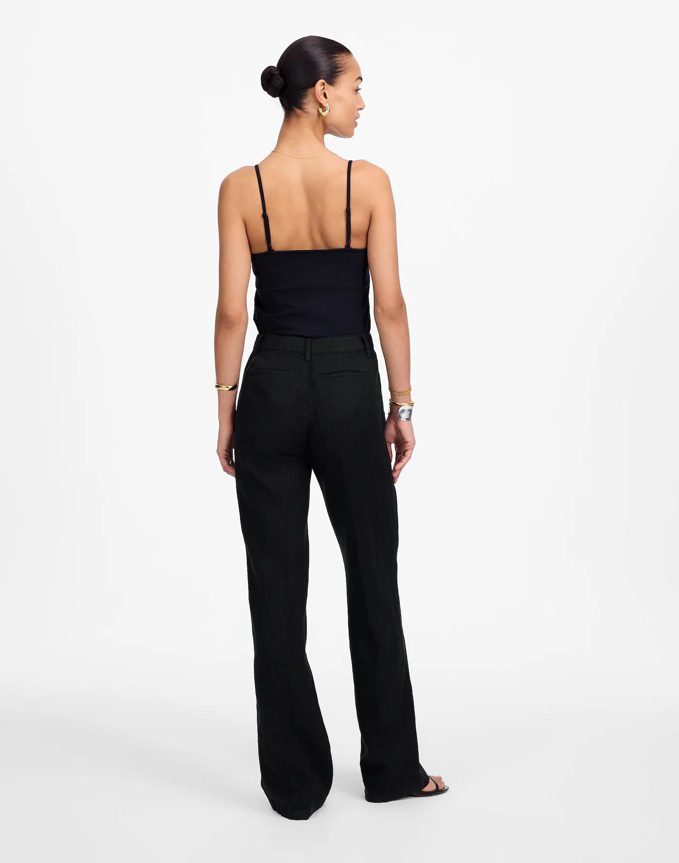 Patch Pocket Flare Pant in 100% Linen Product Image