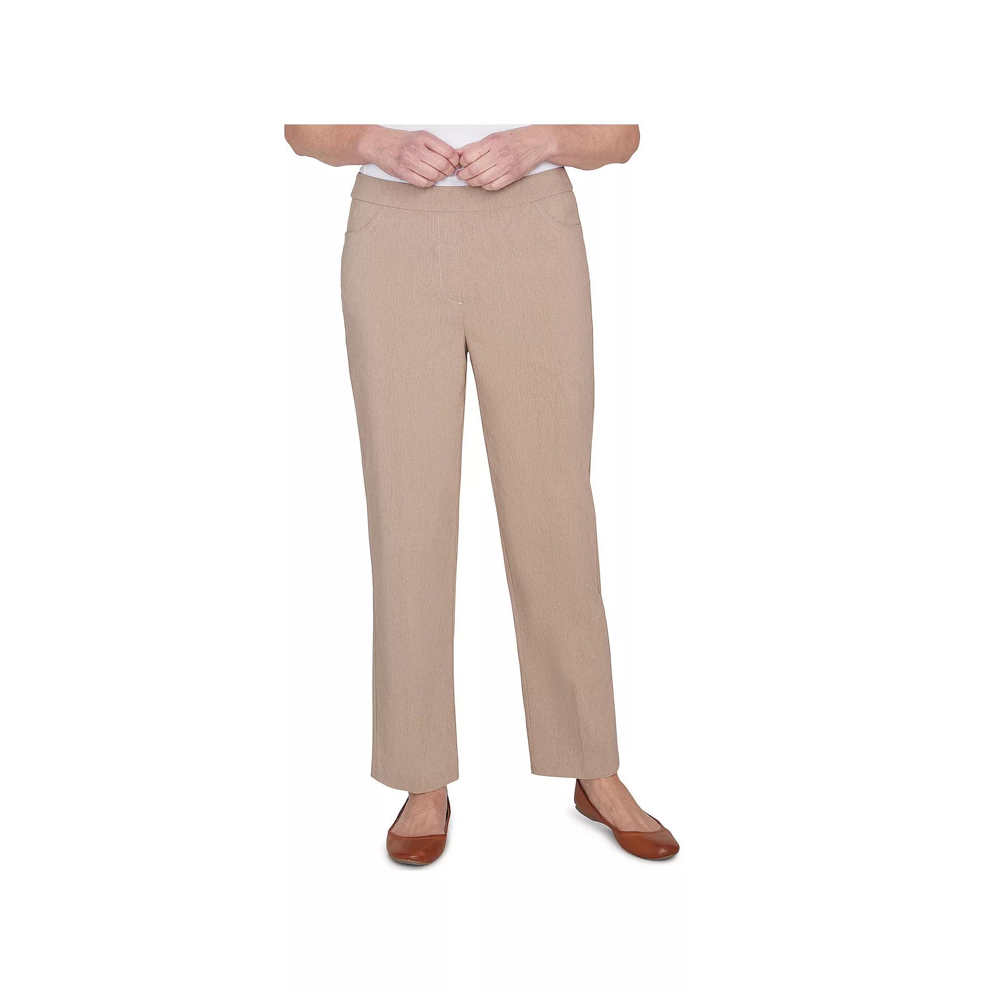 Women's Short Alfred Dunner Classic Charmed Pants, Size: 16 Short, Toast Product Image