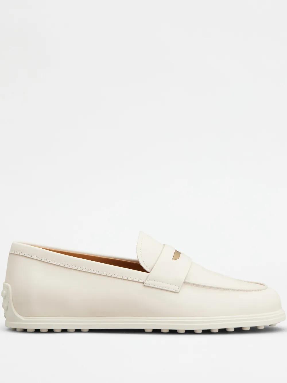 TOD'S Leather Loafers In Neutrals Product Image
