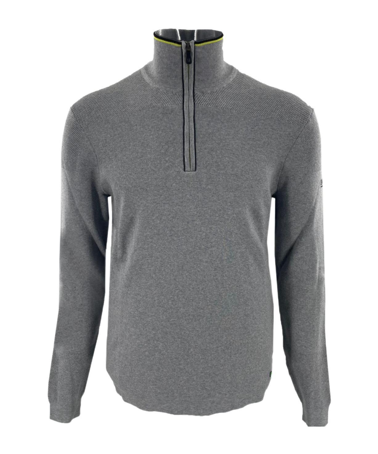 HUGO BOSS Logo Embroidered Sweater In Gray Product Image