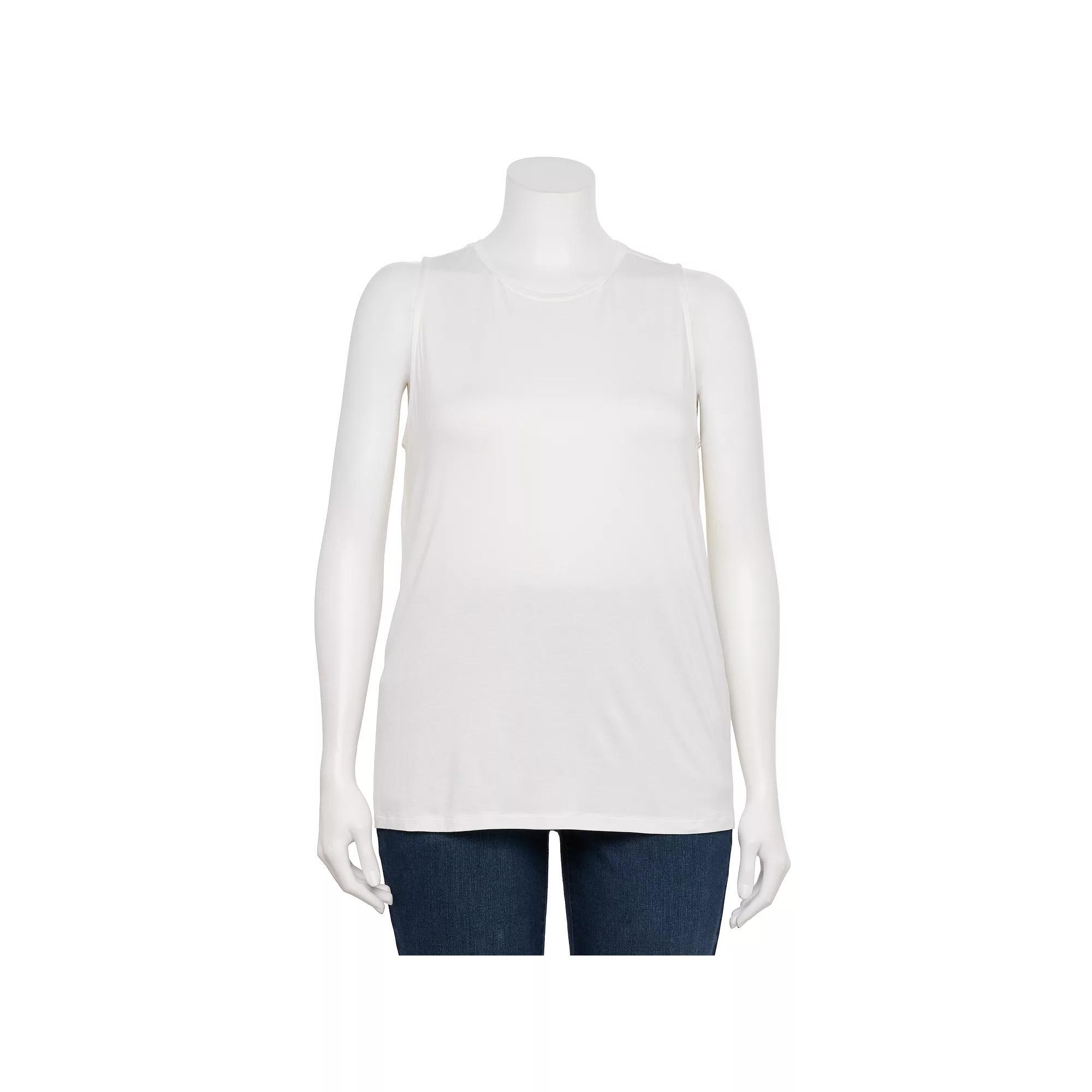 Plus Size Nine West Essential Easy High-Neck Tank, Womens Product Image