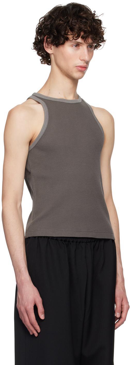 ACNE STUDIOS Gray Fitted Garment-dyed Tank Top In Djo Faded Grey Product Image