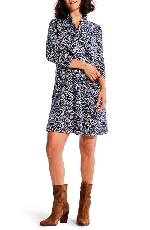 NIC+ZOE Petite Forest Fern Dress (Grey Multi) Women's Clothing Product Image