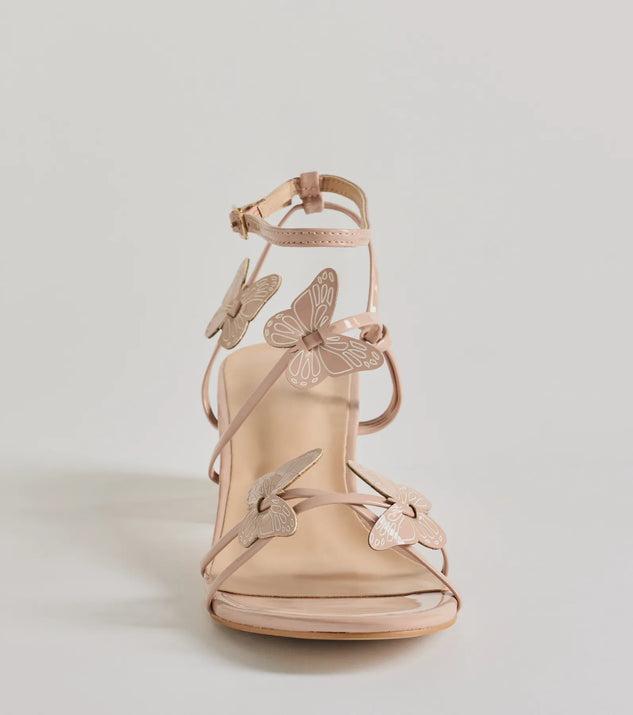 Feeling Fly Butterfly Patent Block Heels Product Image