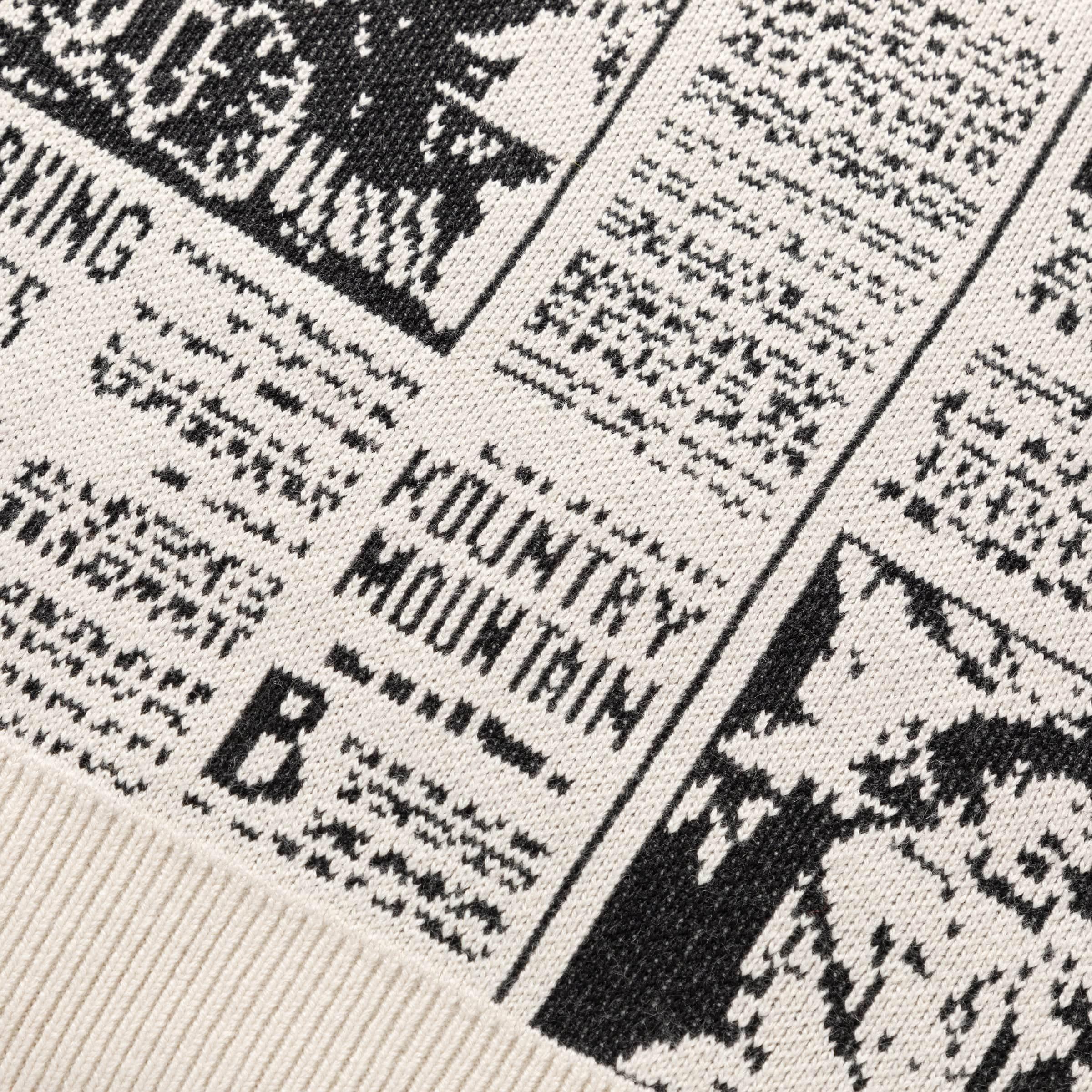 8G KNIT NEWSPAPER CREW SWEATER (KOUNTRY NEWS) Product Image