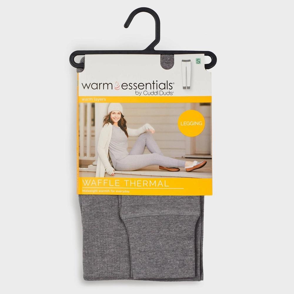 Warm Essentials by Cuddl Duds Womens Waffle Thermal Leggings - Graphite Heather Product Image