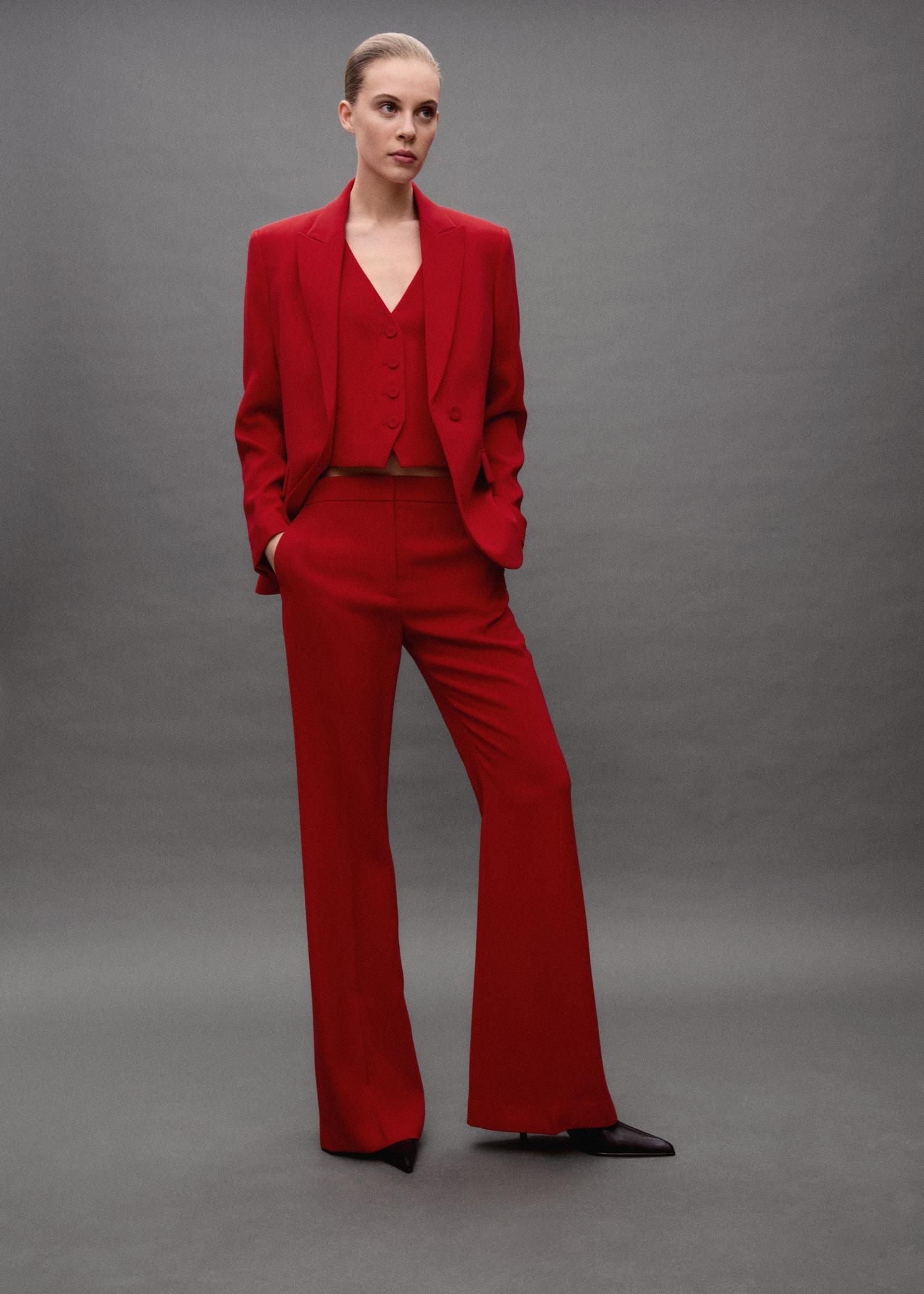 Wide-leg suit pants - Women | MANGO USA Product Image