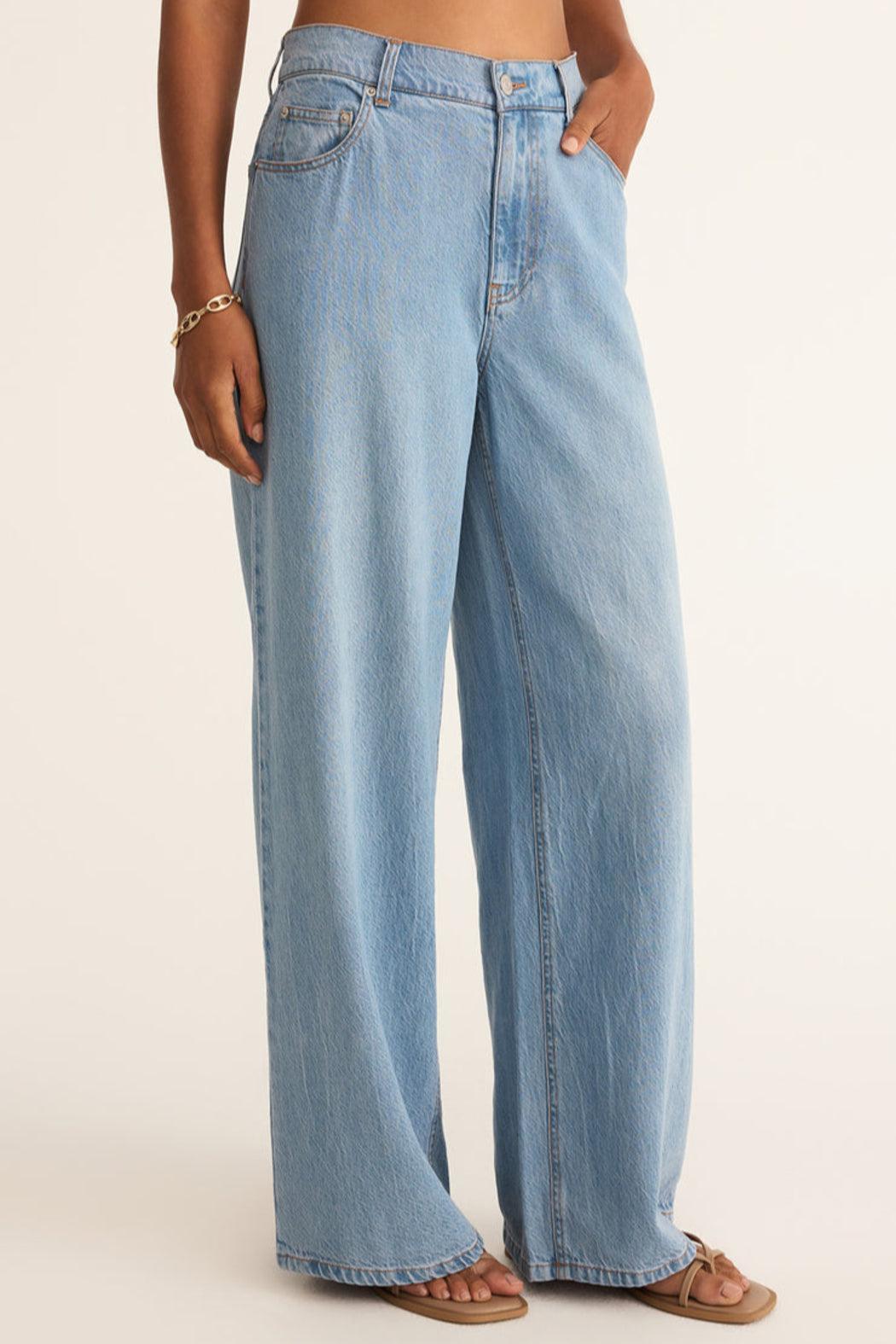 Mia Luxe Soft Denim Pant Product Image