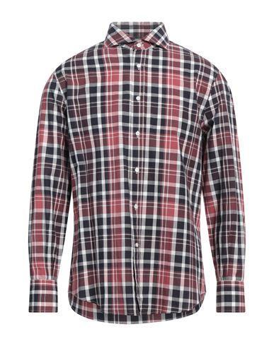 BRUNELLO CUCINELLI Man Shirt Burgundy Size Xxl Cotton In Red Product Image