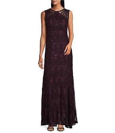 Women's R&M Richards Mermaid Lace Gown, Size: 16, Cadet Product Image