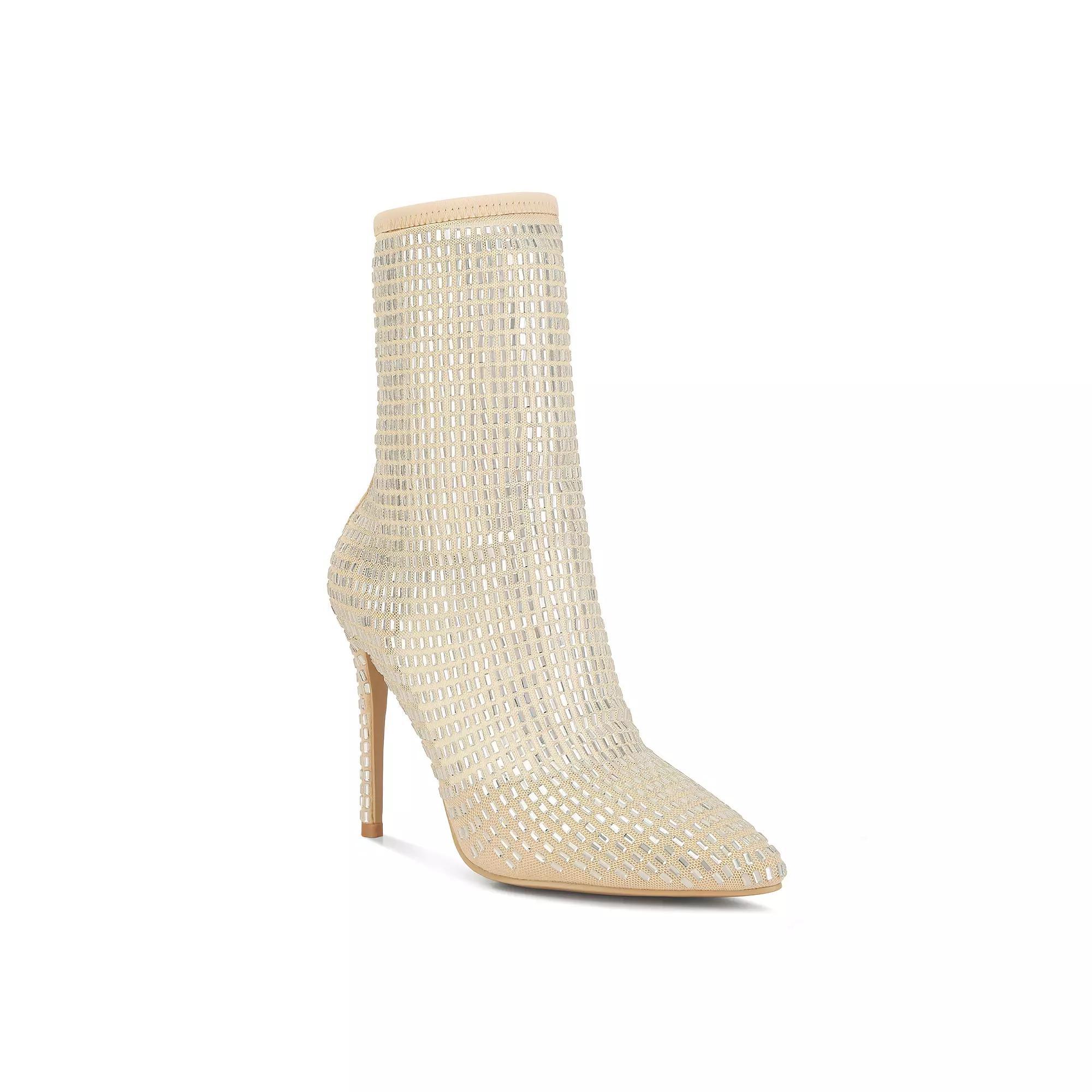 London Rag Fortunate Women's Heeled Ankle Boots, Size: 10, Beige Product Image
