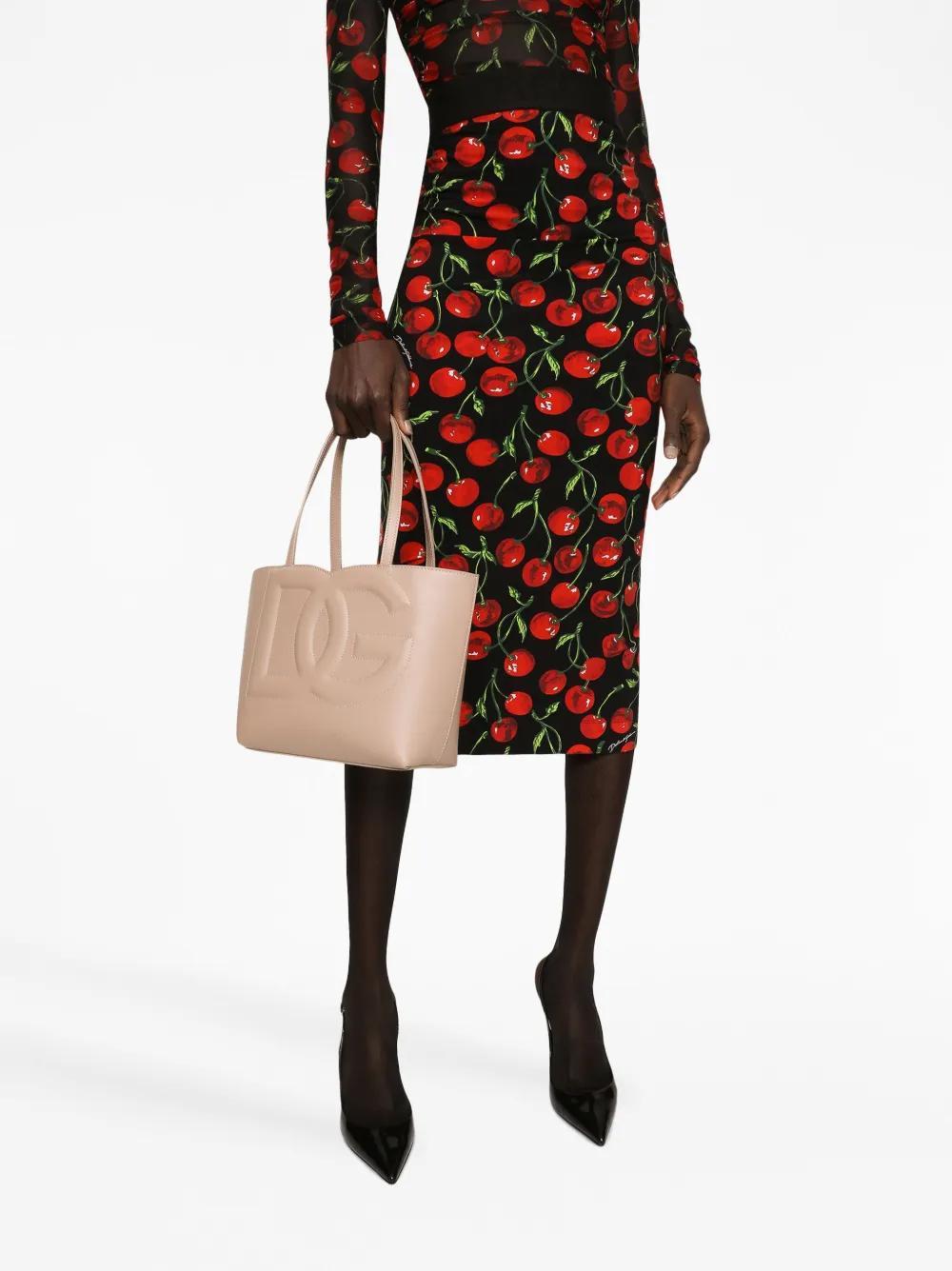 DOLCE & GABBANA Small Dg Logo Shopper Bag In Cipria Product Image