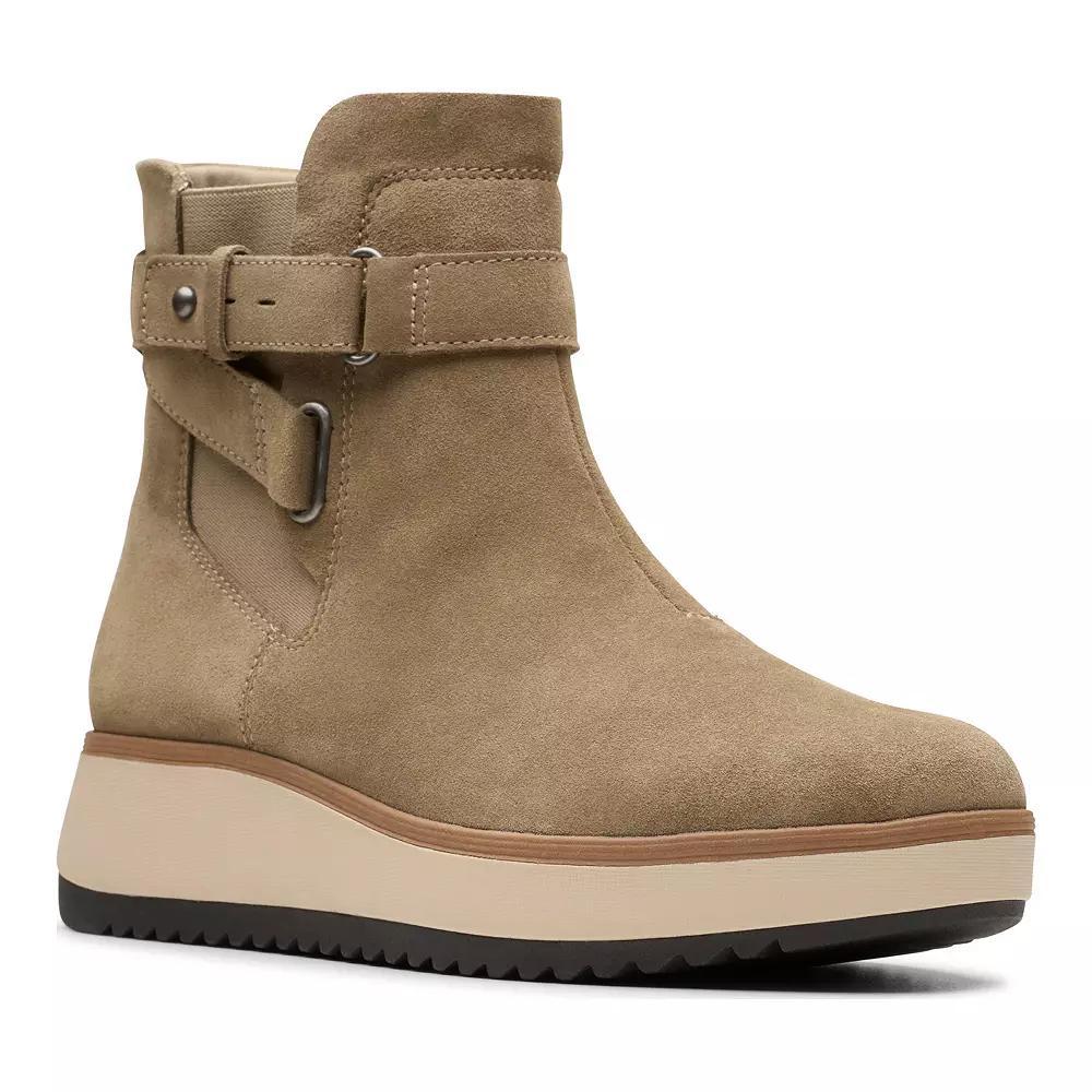Clarks® Zylah Faye Women's Suede Ankle Boots, Size: 6, Dark Brown Product Image