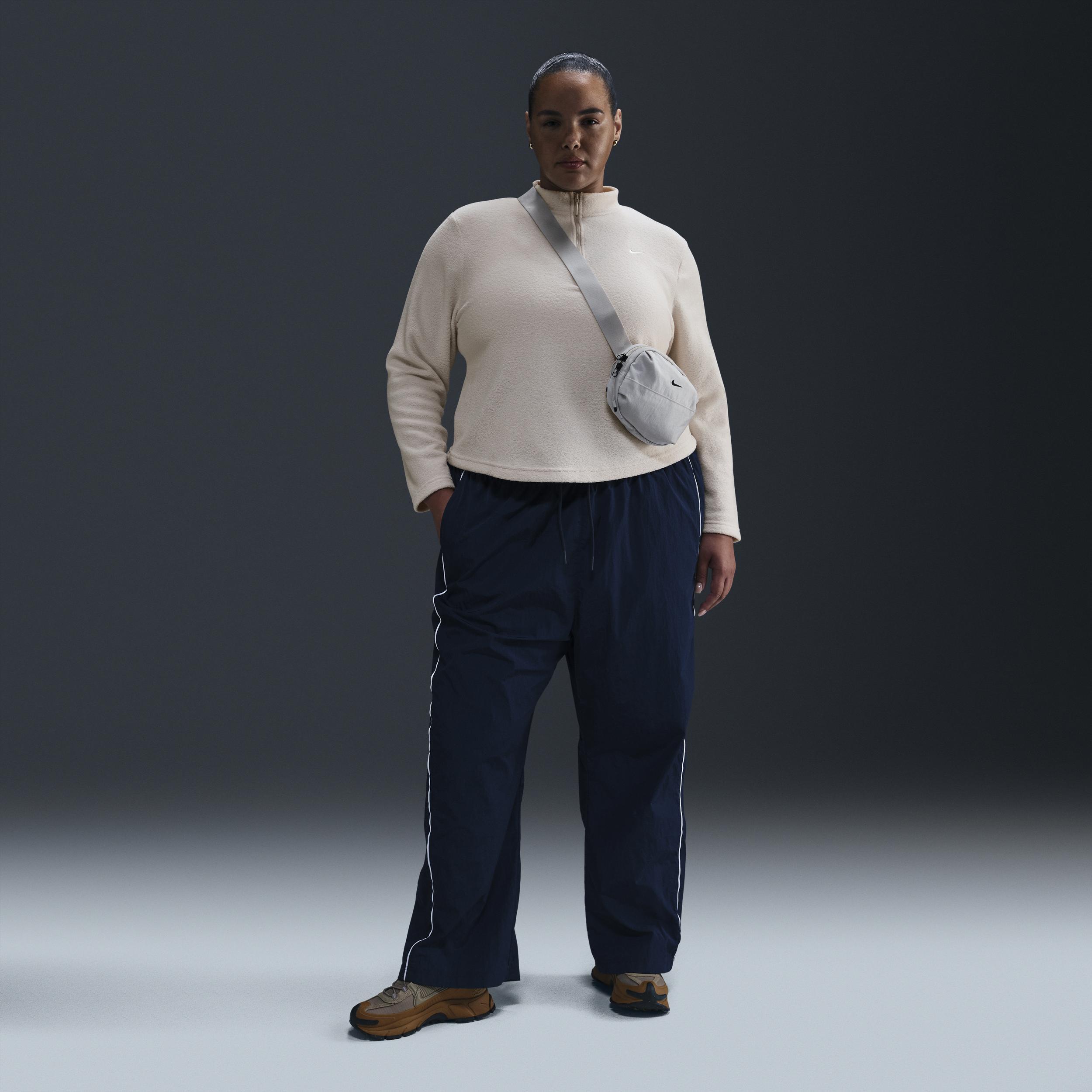 Womens Nike Sportswear Phoenix Plush Slim Long-Sleeve Cozy Fleece 1/2-Zip Top (Plus Size) Product Image
