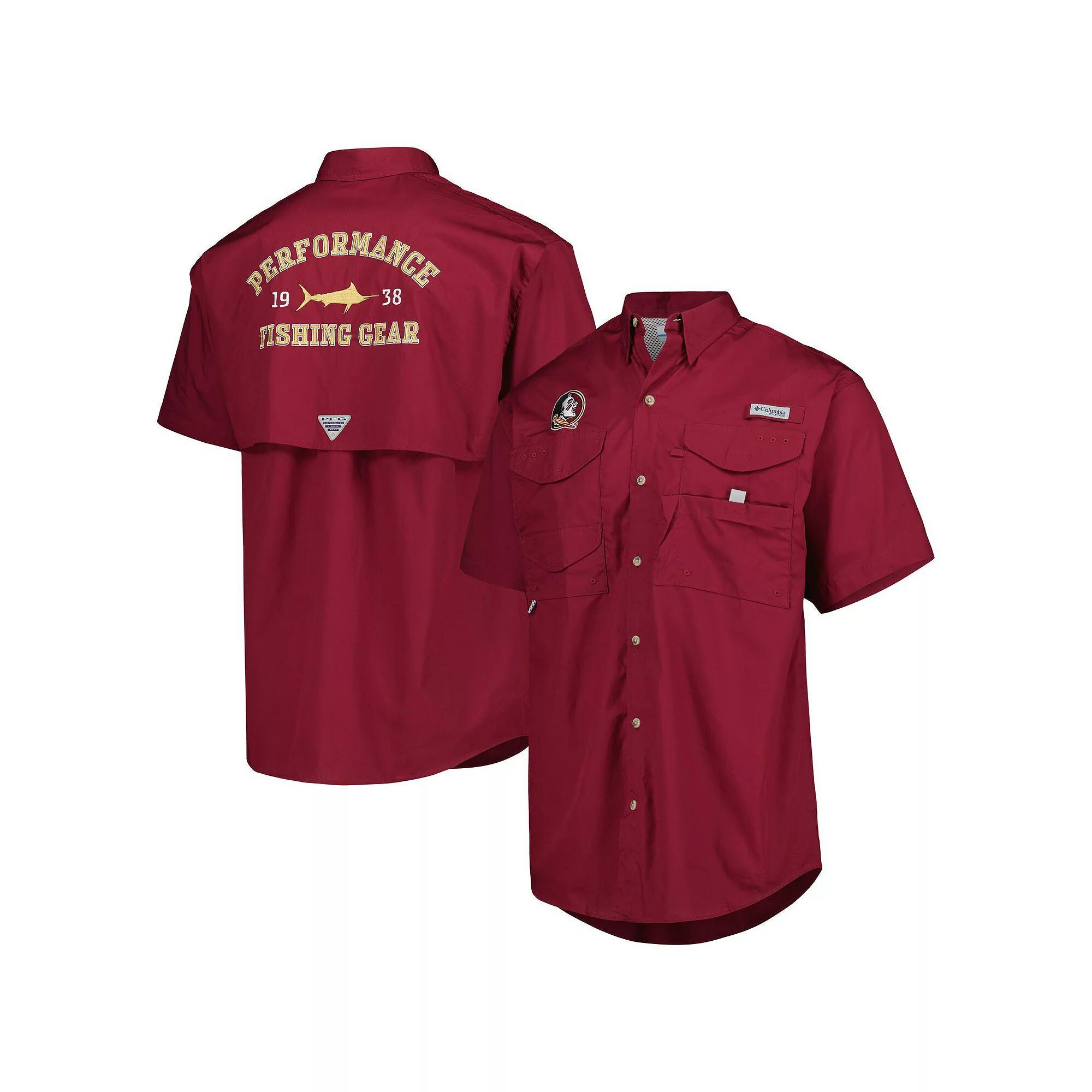 Men's Columbia Garnet Florida State Seminoles Bonehead Button-Up Shirt, Size: Medium, Red Product Image