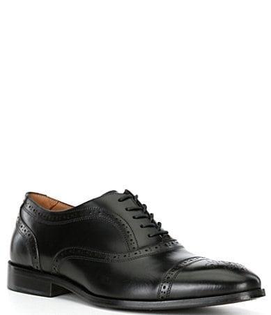 Flag LTD. Mens Harmon Leather Brogue Detail  Cap Toe Dress Oxfords Product Image