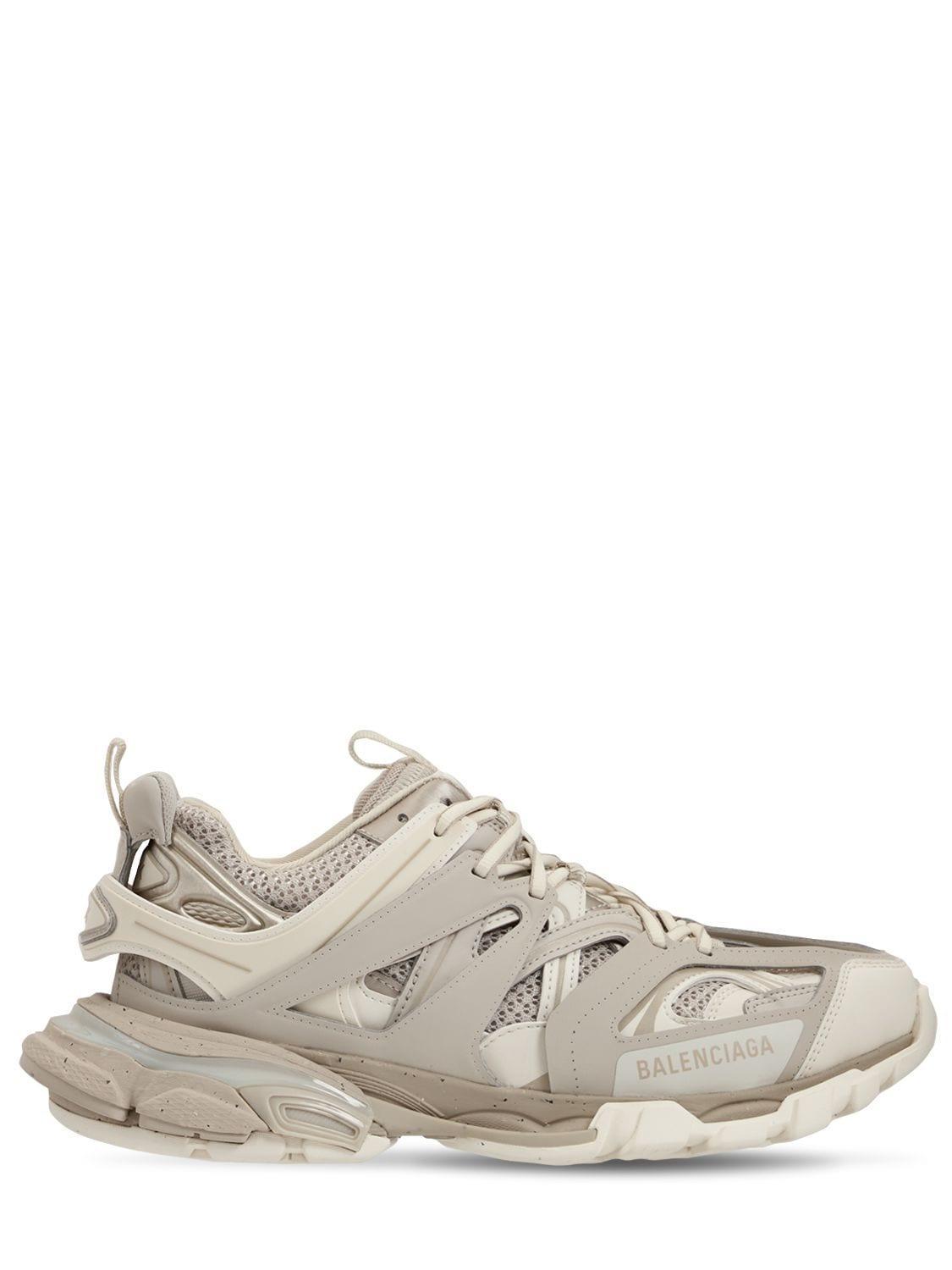 BALENCIAGA Beige Track Sneakers In Light Beige Product Image