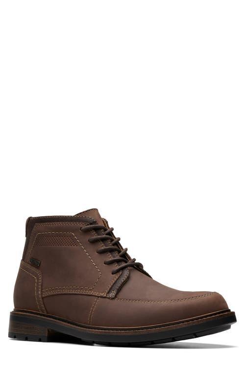 Clarks Un Shire Hi Waterproof (Dark Leather) Men's Boots Product Image