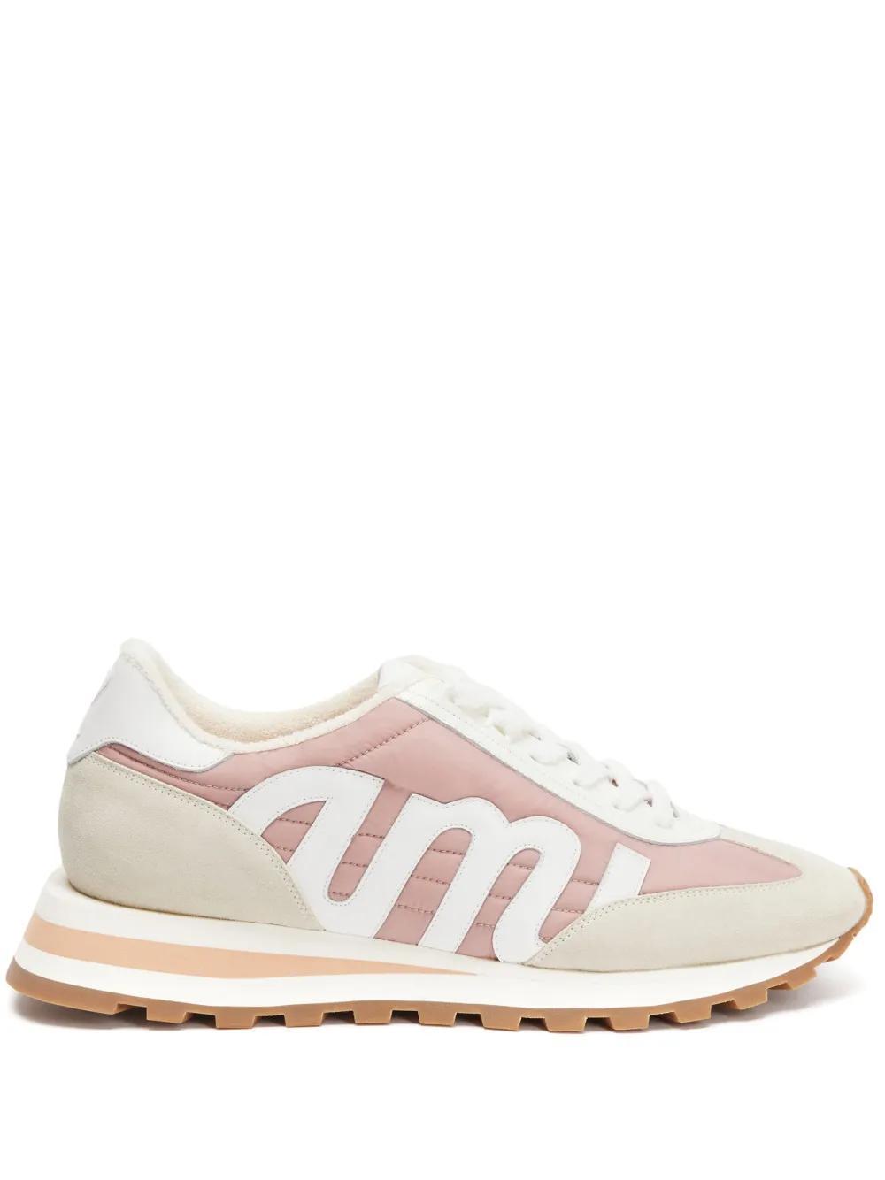 logo-patch panelled sneakers Product Image