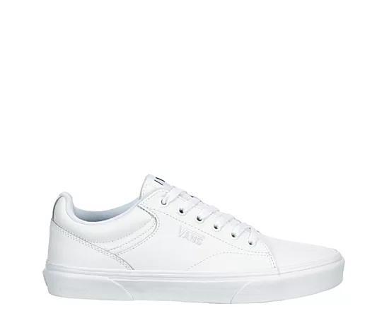Vans® Seldan Men's Leather Shoes, Size: 12, White Product Image