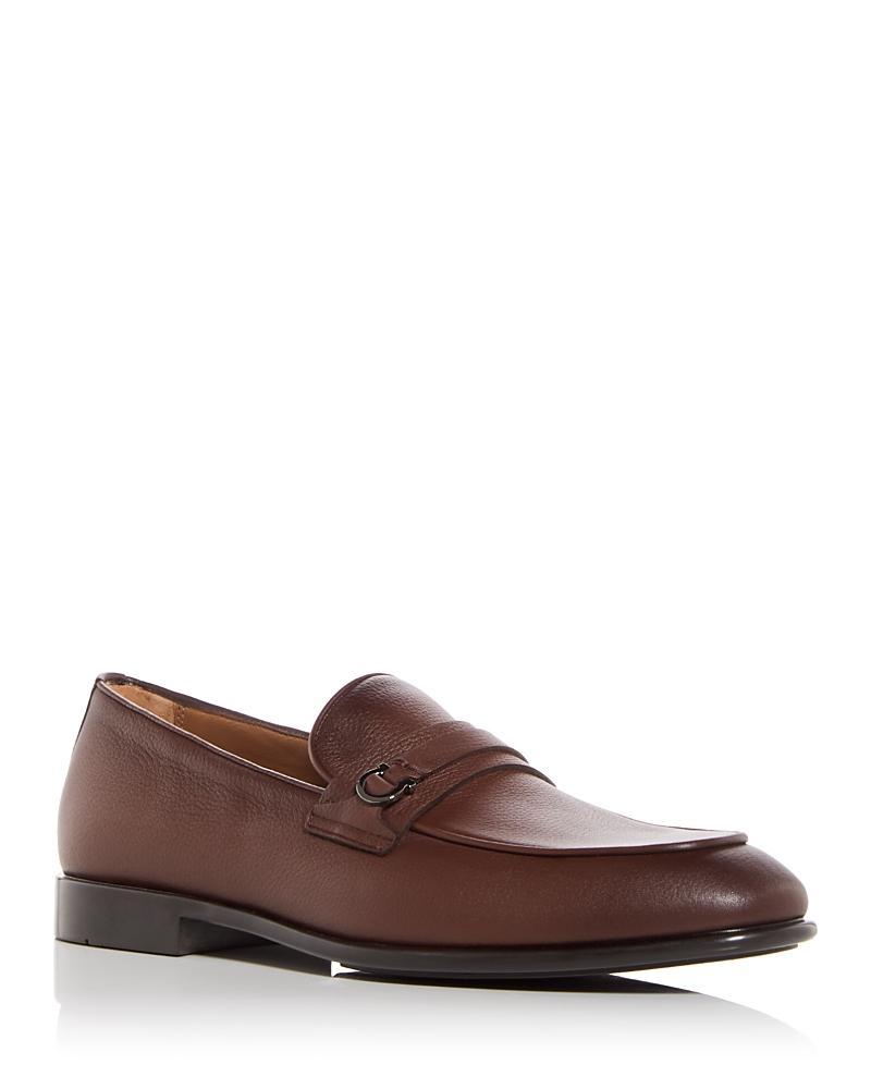 Ferragamo Mens Desio Leather Loafers Product Image