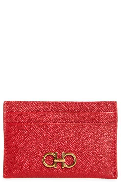 Salvatore Ferragamo Gancini Leather Card Case Product Image