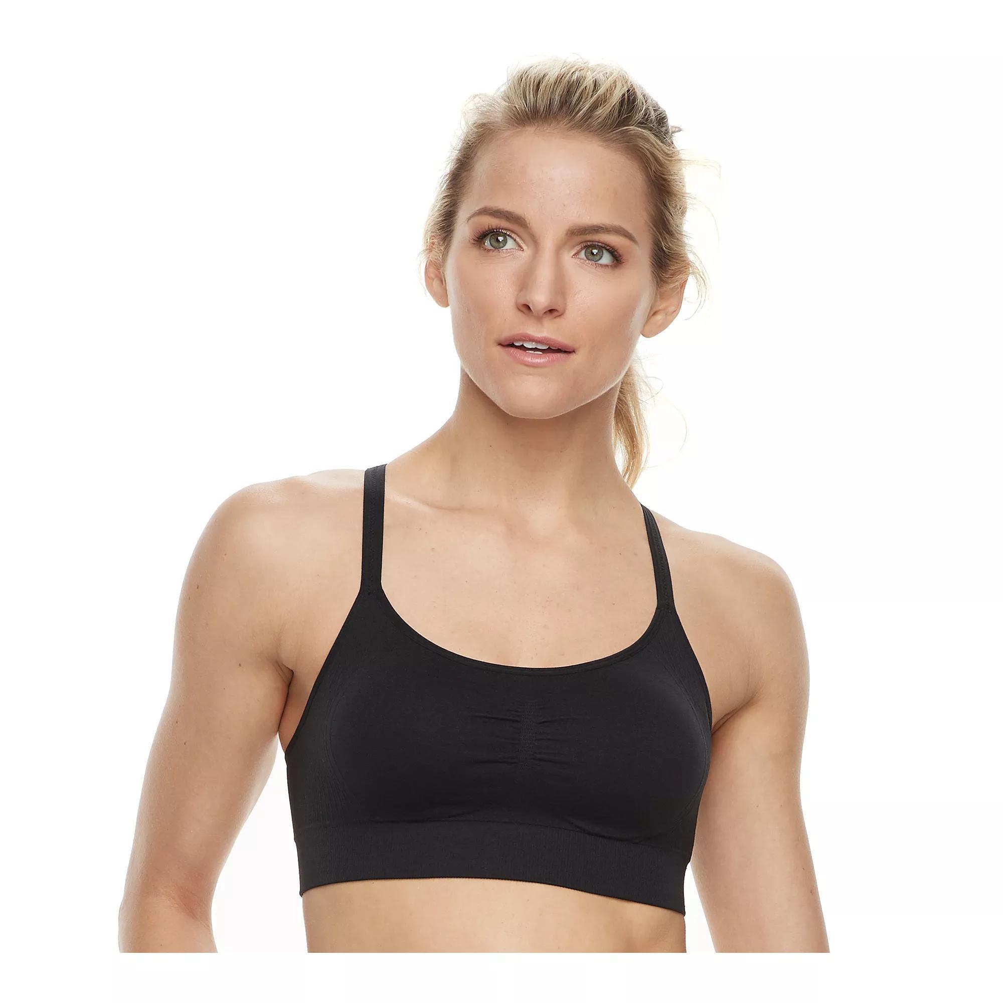 Tek Gear® Seamless Low-Impact Adjustable Sports Bra, Women's, Size: Small, White Product Image