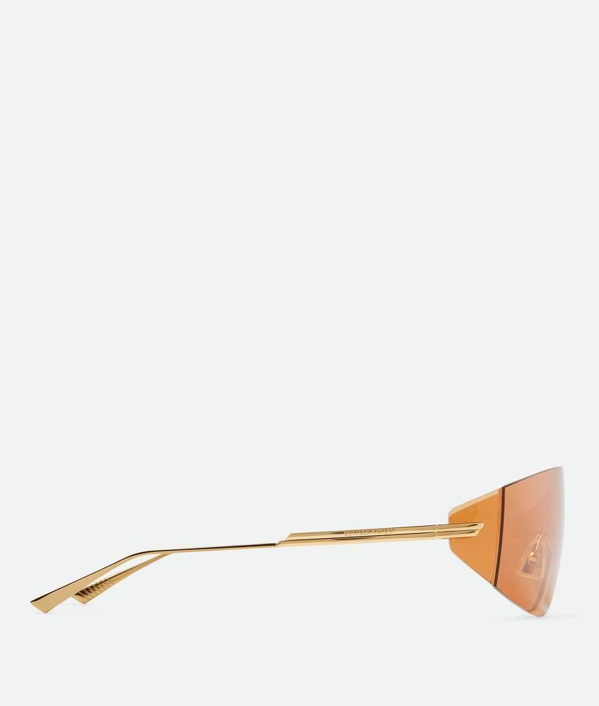Futuristic Shield Sunglasses in Gold/orange Product Image