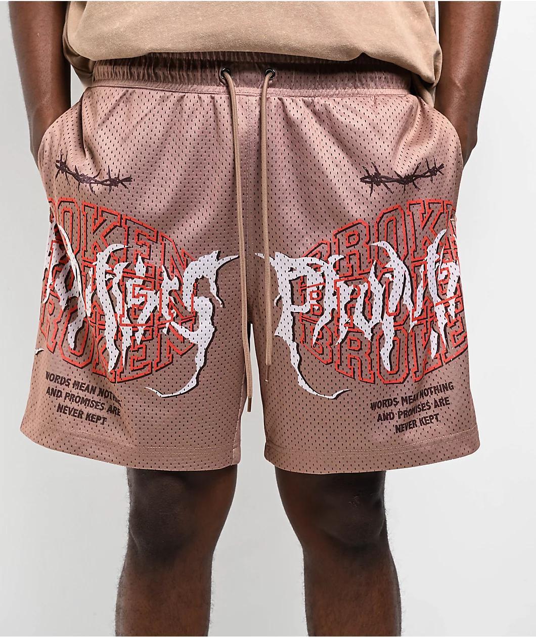 $AD BOYZ by Junior H X Lost Hills Nails Black Mesh Shorts Product Image