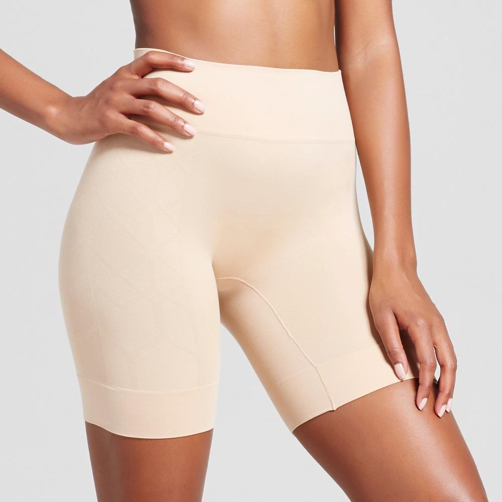 Jockey Generation Womens Ultralight Smoothing Wicking No-Chafe Slipshorts - Beige S: Seamless Knit Microfiber, Pull-On Style Product Image