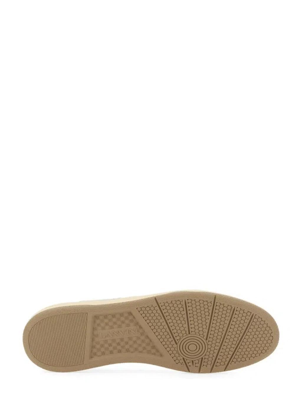LANVIN Mesh And Leather Clay Sneakers With In White Product Image