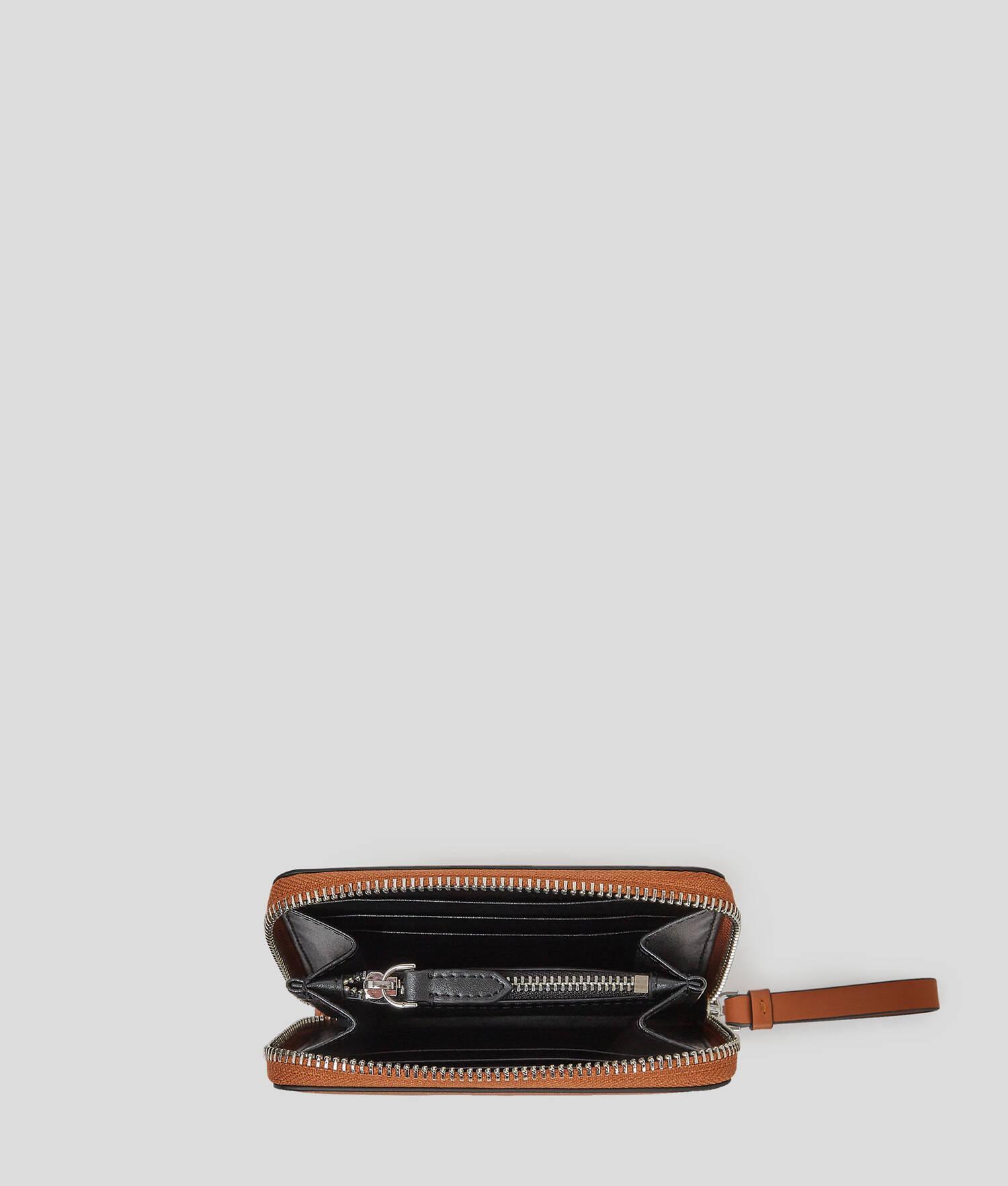 K/CIRCLE PERFORATED SMALL ZIP WALLET  Product Image