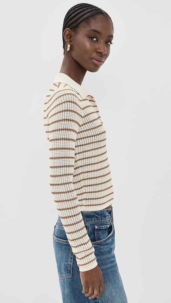 rag & bone Viola Stripe Polo Sweater | Shopbop Product Image