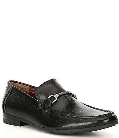 Steve Madden Mens Privacy Burnished Leather Bit Detail Loafers Product Image