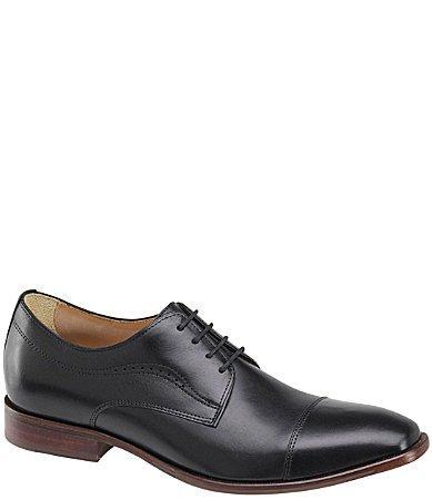 Johnston & Murphy McClain Cap Toe Dress Oxford Full Grain) Men's Lace Up Cap Toe Shoes Product Image