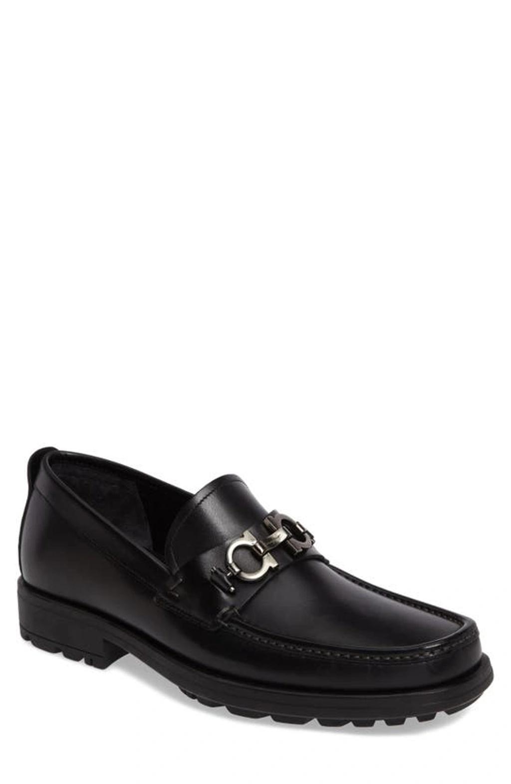Ferragamo Mens David Leather Loafers - Regular Product Image