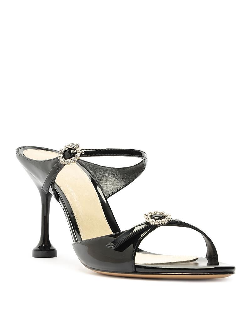 Womens Anastasia 85MM Crystal-Embellished Patent Leather Sandals Product Image