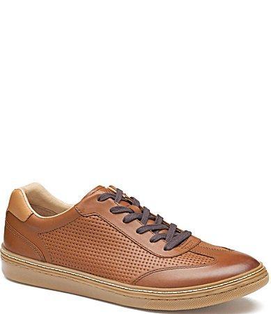 Johnston  Murphy Mens McGuffey T-Toe Perforated Leather Sneakers Product Image