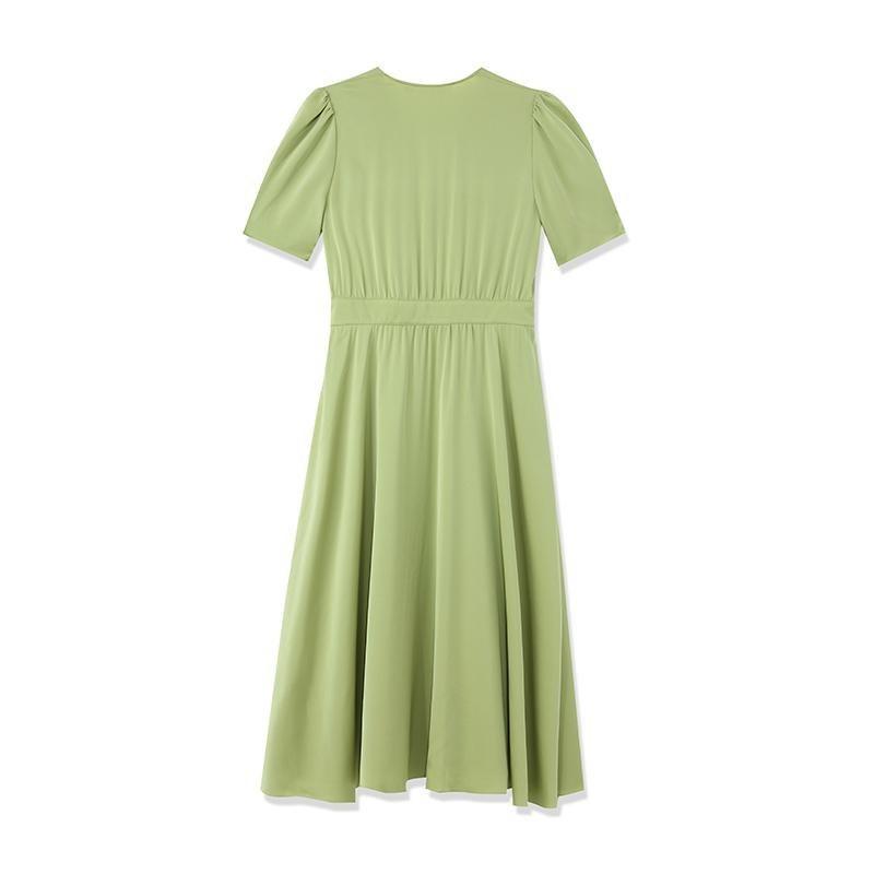 22 Momme V-Neck A-Line Midi Dress Product Image